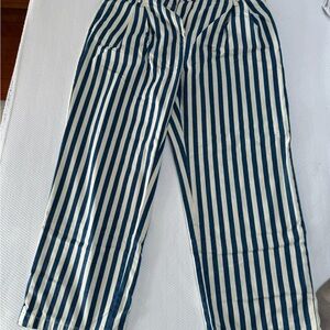 Jcrew wide leg essential sailor stripe pant